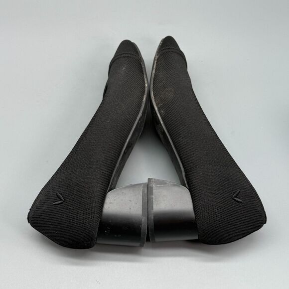 Vivaia Julie Arch Pro Women's 7 Black Knit Chunky Heels Slip On Almond-Toe - Picture 7 of 10